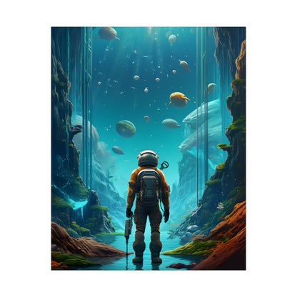 Futuristic Wilderness Explorer: Sci-fi Adventure Artwork - Poster
