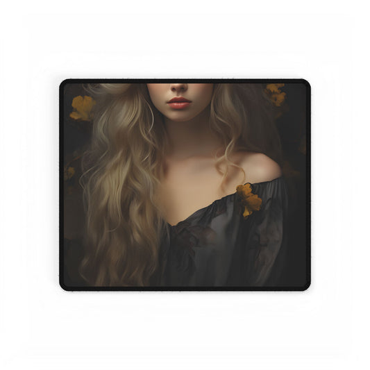 Beautiful Candid Photo of Modern Blonde Woman - Desk Mat