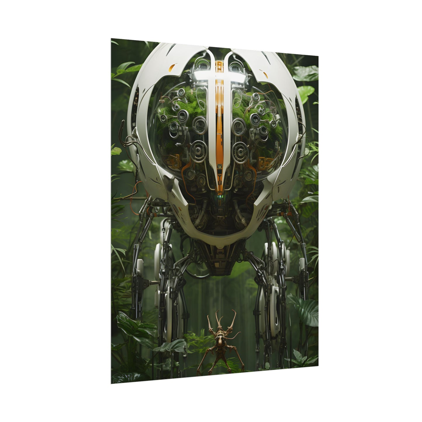 Robotic Wildlife Sanctuary: AI-Operated Nature Reserve Digital Art - Poster