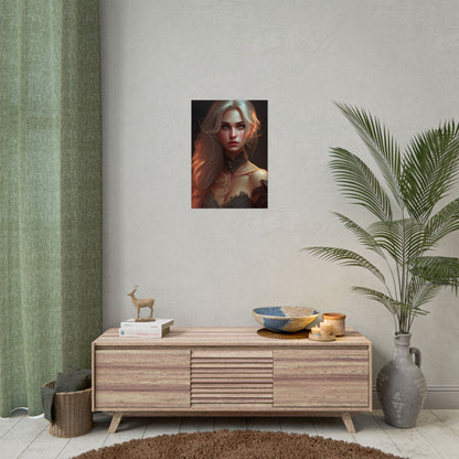 Blonde Beauty: Artistic Portrait of a Woman - Poster