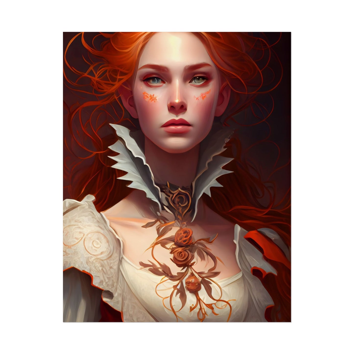 Portrait of a Redhead in Soft Light - Poster