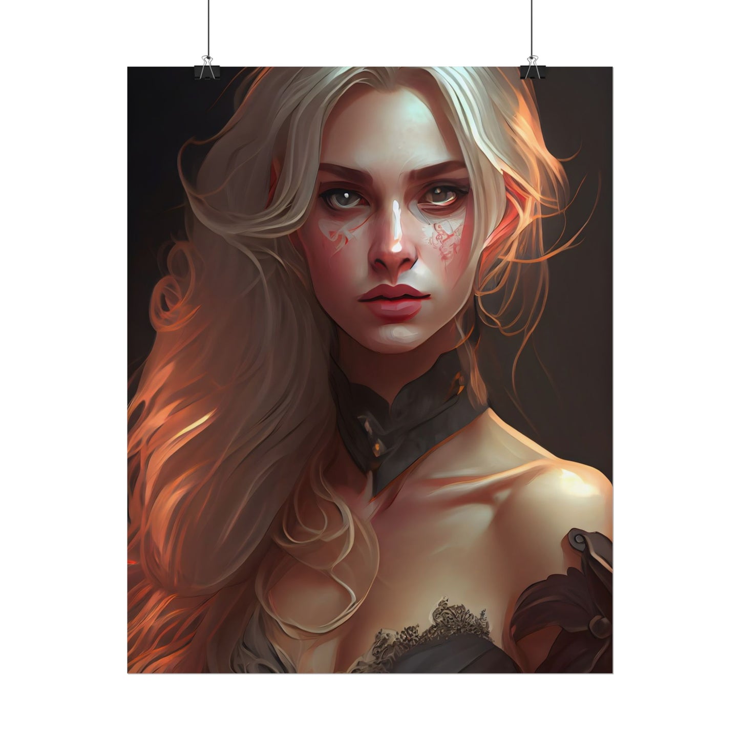 Blonde Beauty: Artistic Portrait of a Woman - Poster