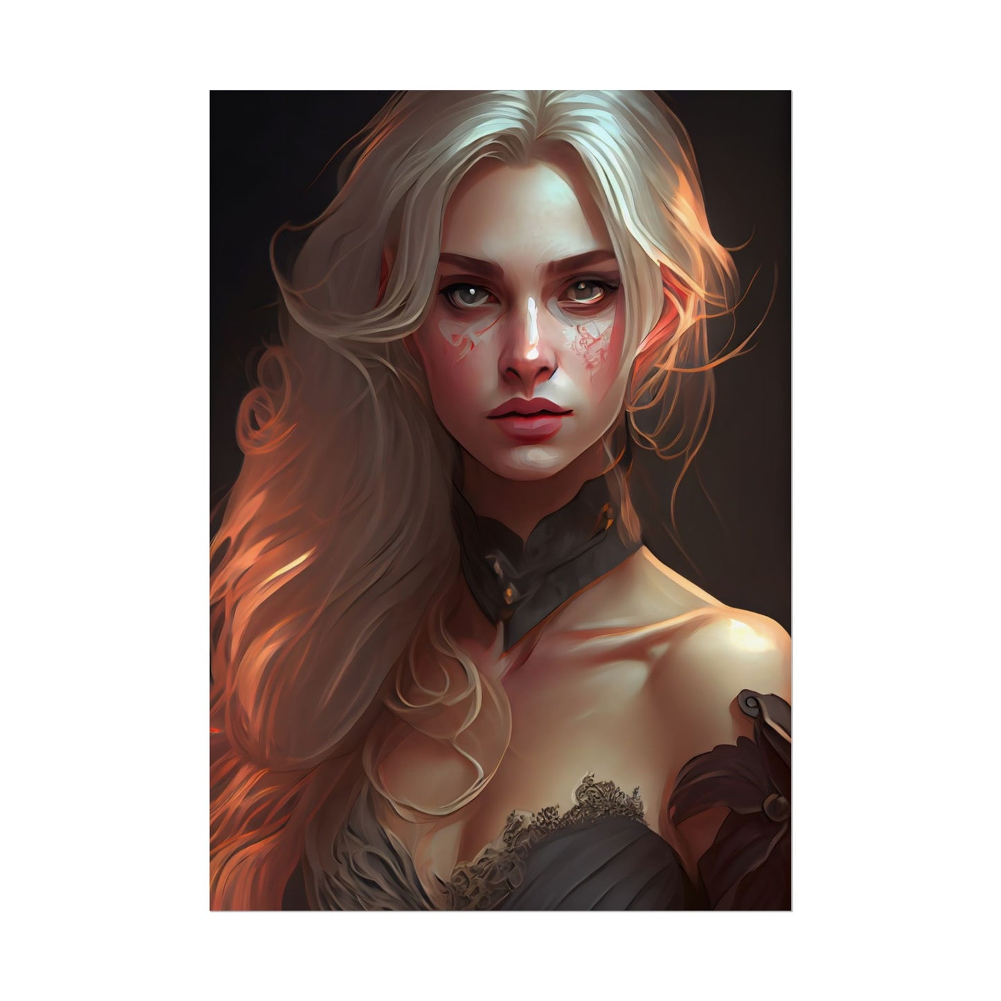Blonde Beauty: Artistic Portrait of a Woman - Poster