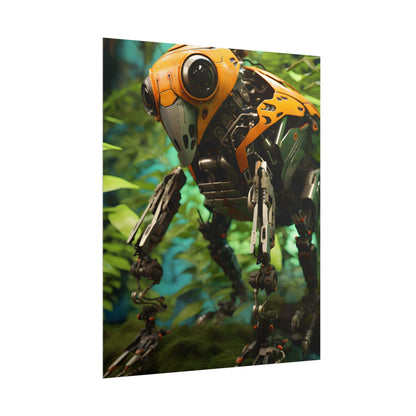 Robotic Wildlife Sanctuary: AI-Operated Guardian in Bloom - Poster