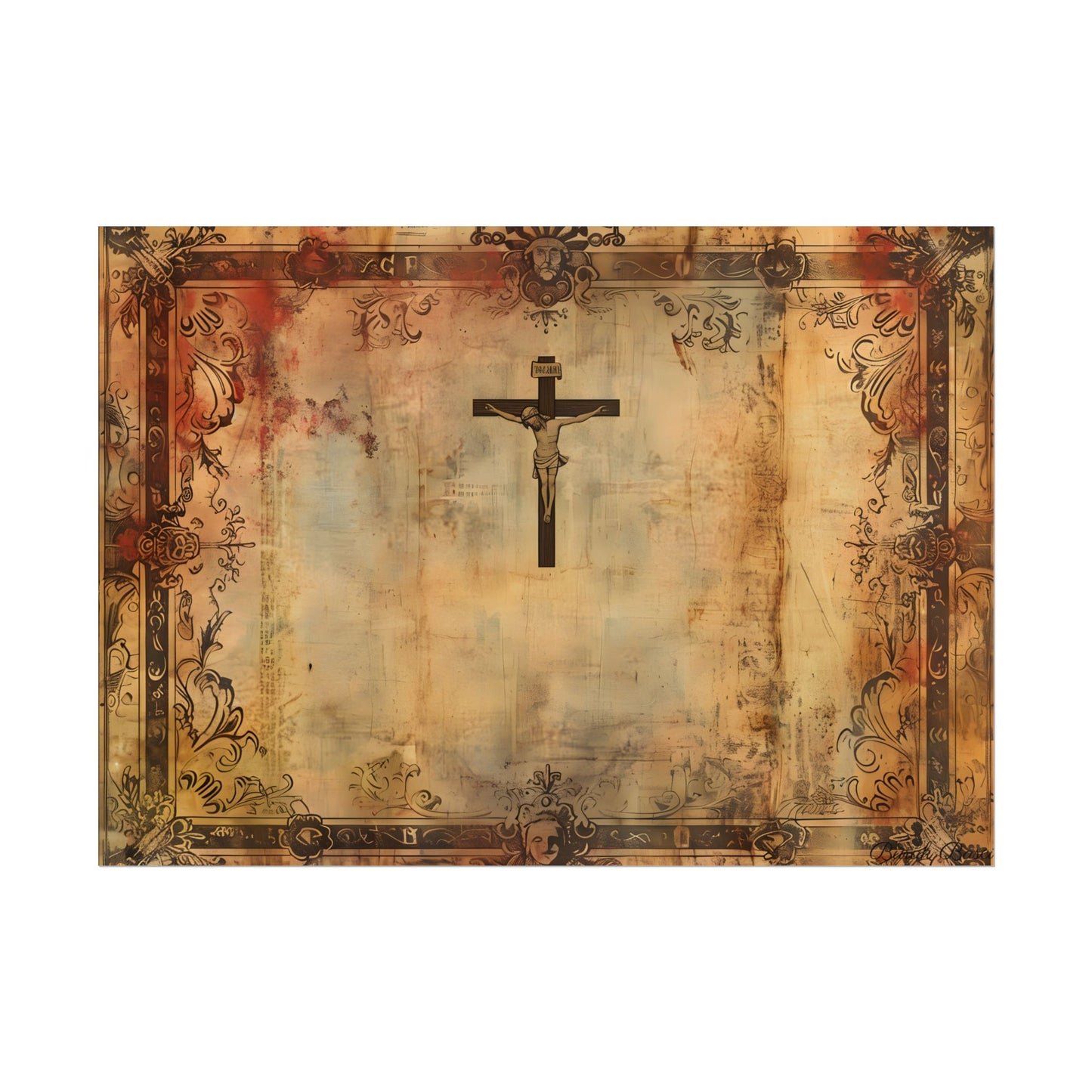 Vintage Biblical Art Print: A Historical Scene - Poster