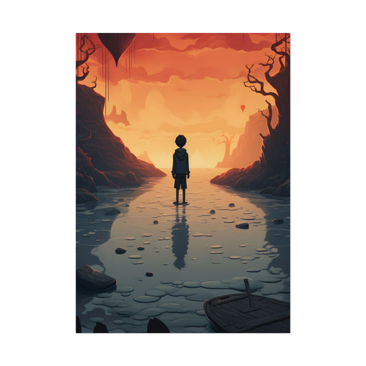 Outdoor Encounter: Two Friends in Nature - Artwork - Poster