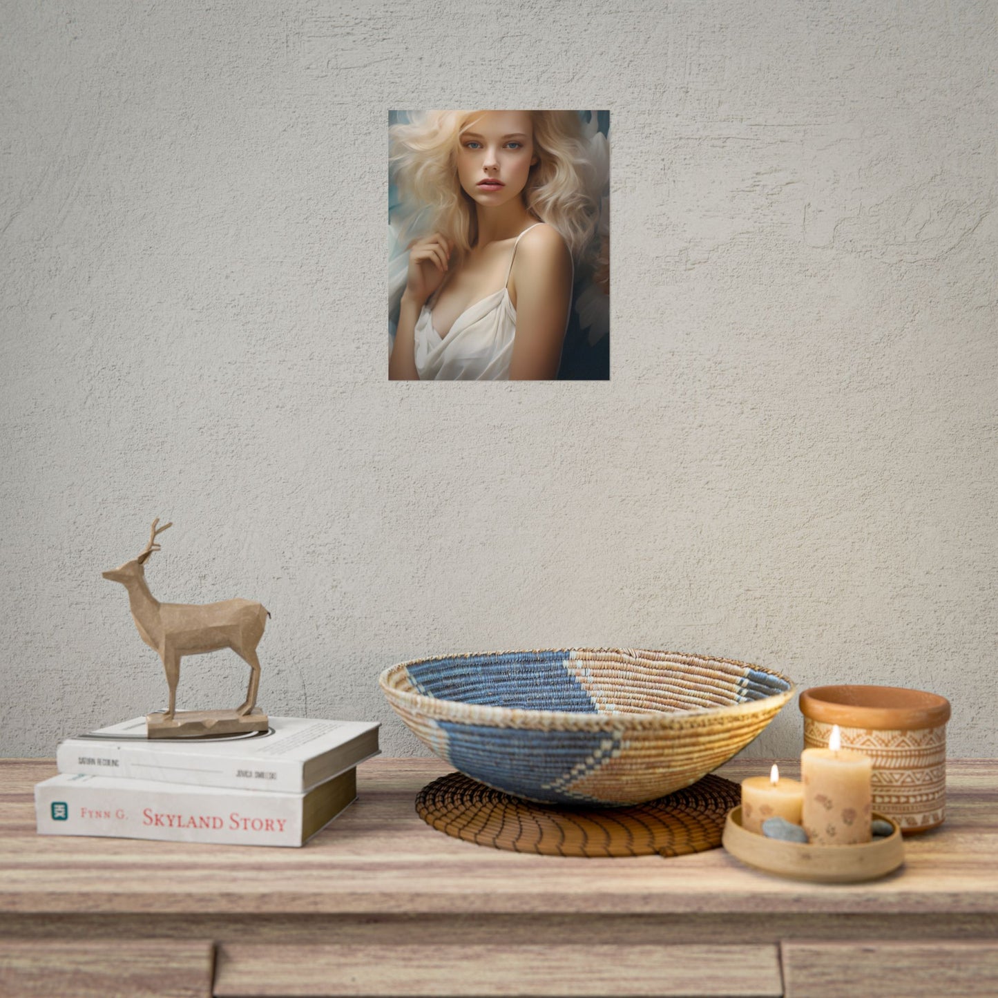 Modern Blonde Portrait: Unvarnished Natural Beauty - Poster