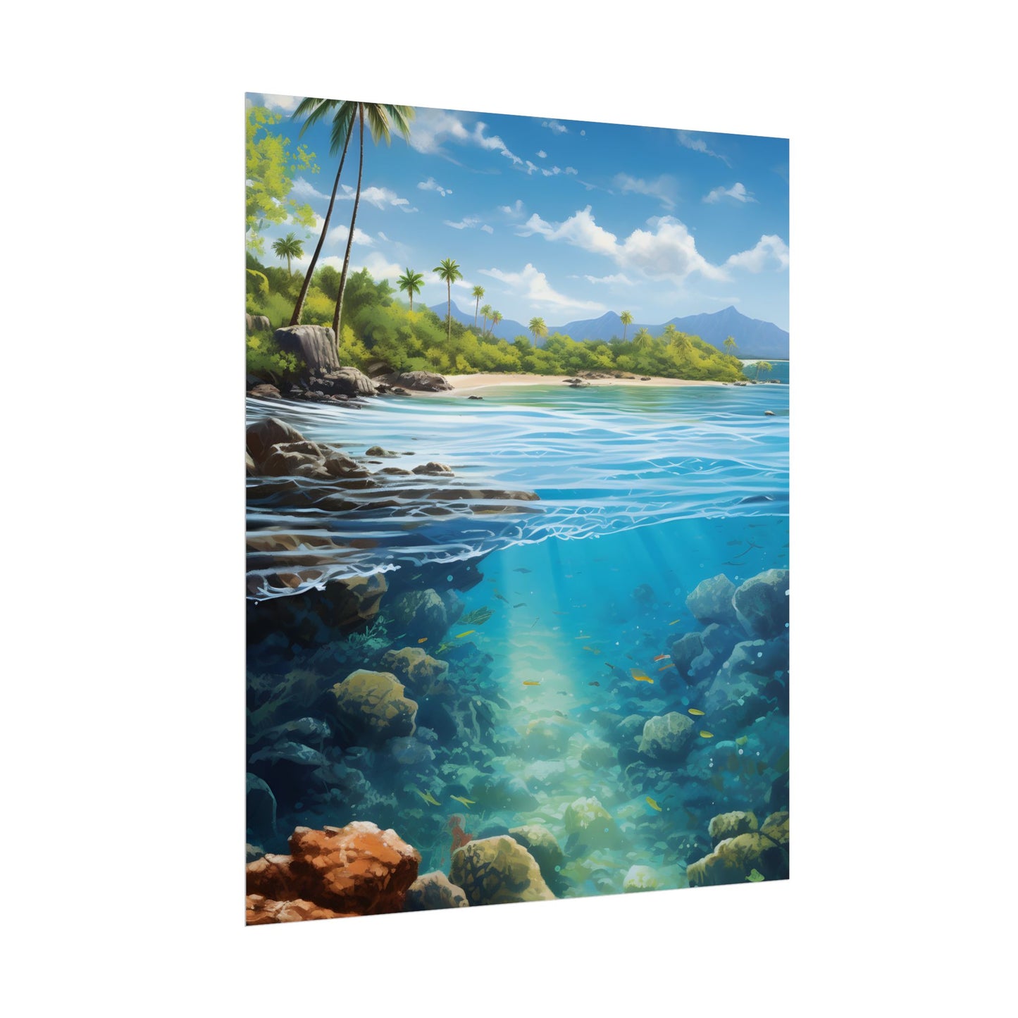 Tranquil Tropical Paradise: Relaxed Island Getaway Art - Poster