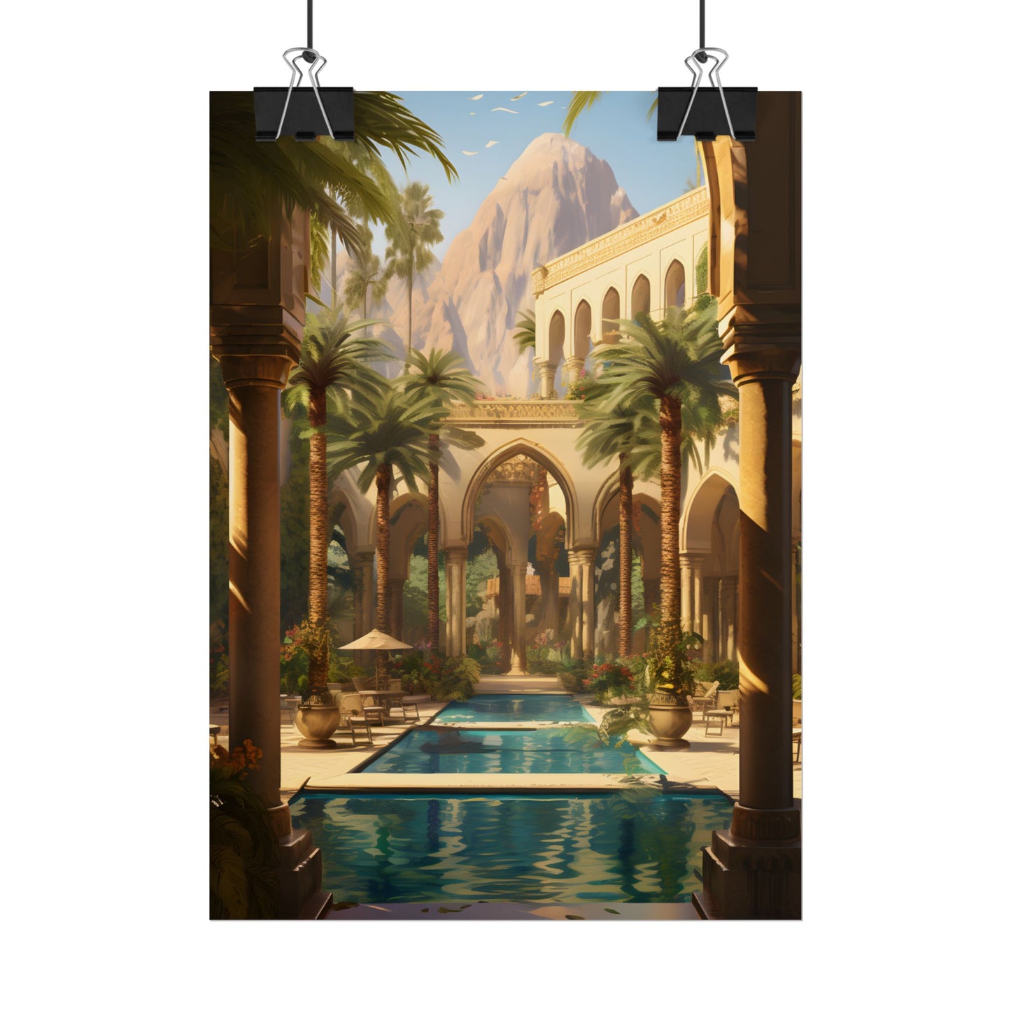 Mythical Desert Oasis: Arabian Nights-Inspired Art - Poster