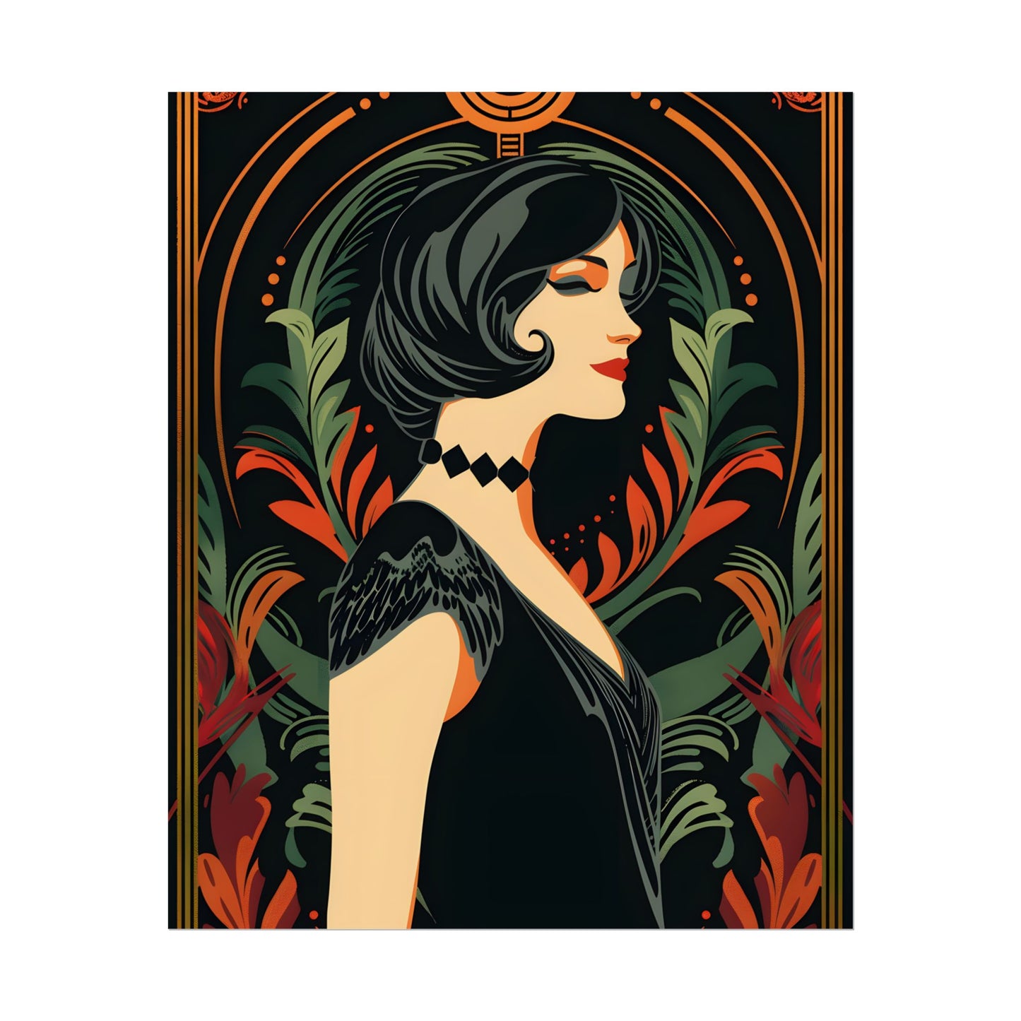 Elegant Vintage Poster: A Woman's Enchanting Presence - Poster