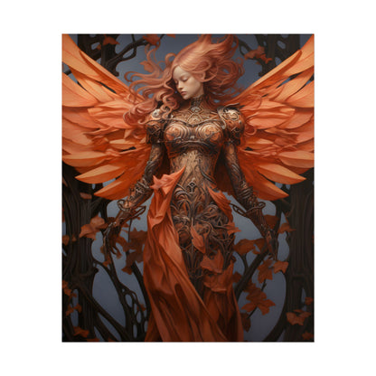 Songbird Guardian: Vibrant Nature Digital Artwork - Poster