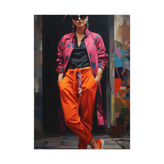 Urban Style Chic: City Fashion Artwork - Poster