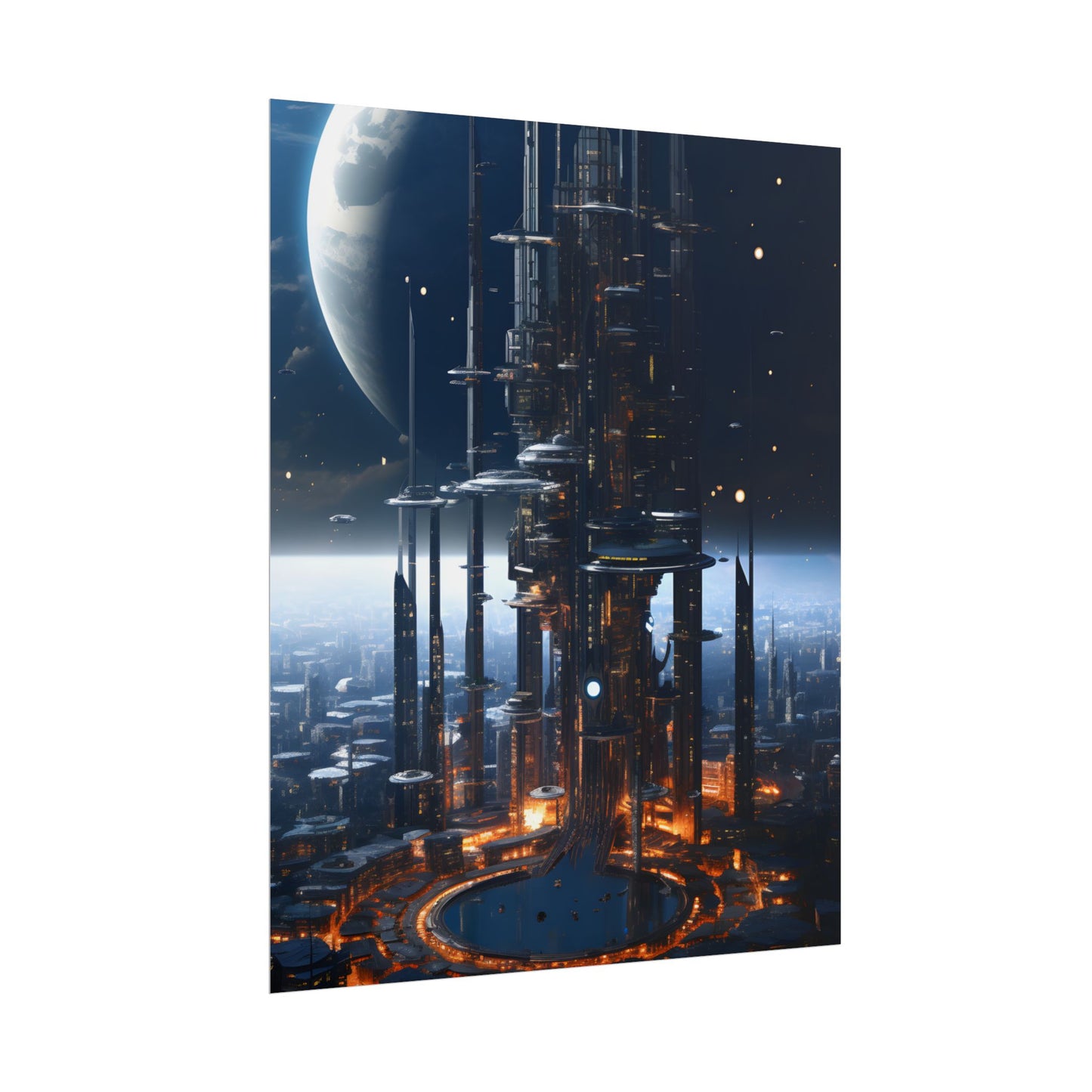 Massive Space Station: Industrial Orbit Artwork - Poster