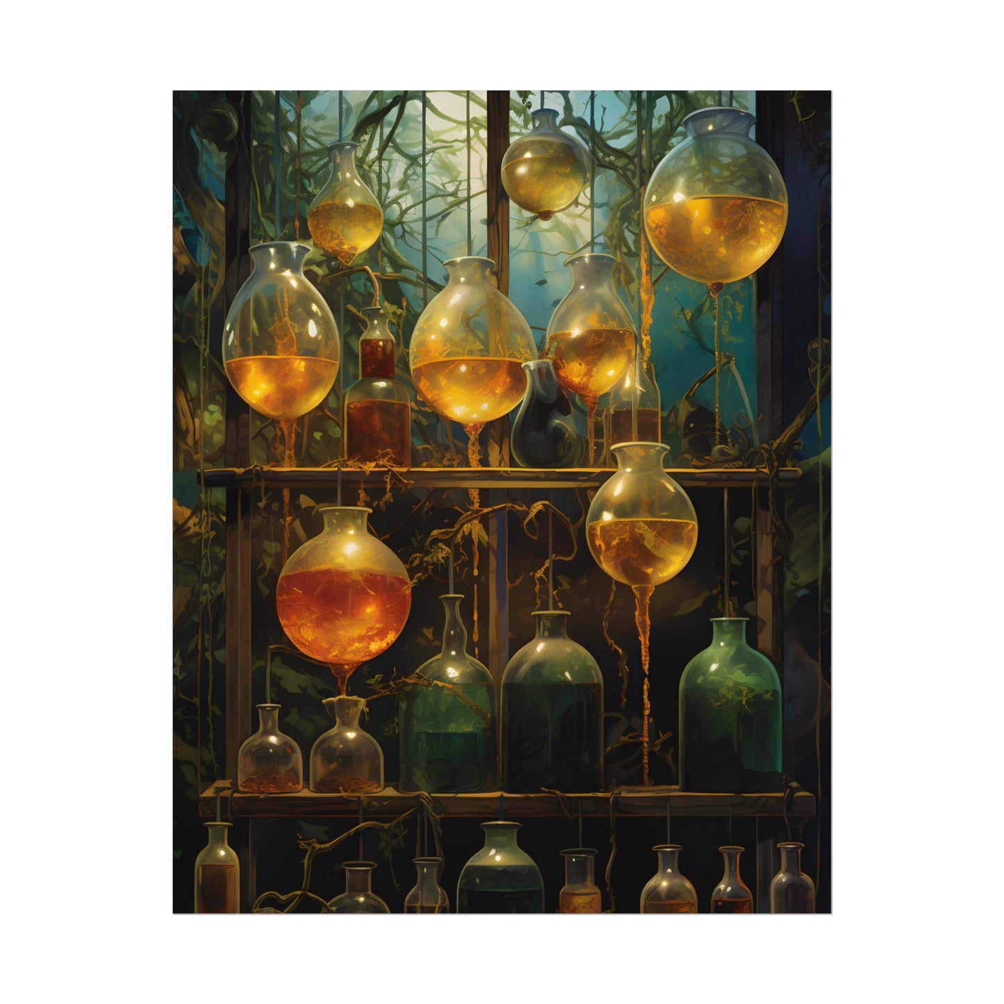 Vigors and Plasmids: Mysterious Lab Equipment Artwork - Poster