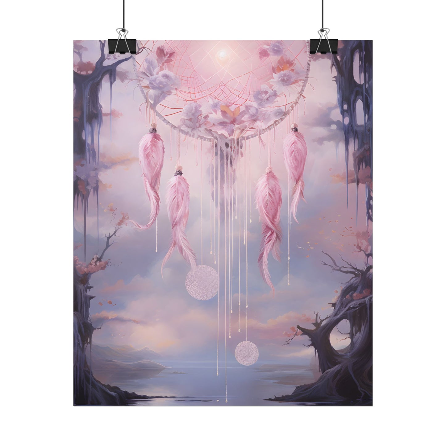 Ethereal Dreamcatcher Realm: Surreal Dreamscape Art - Poster