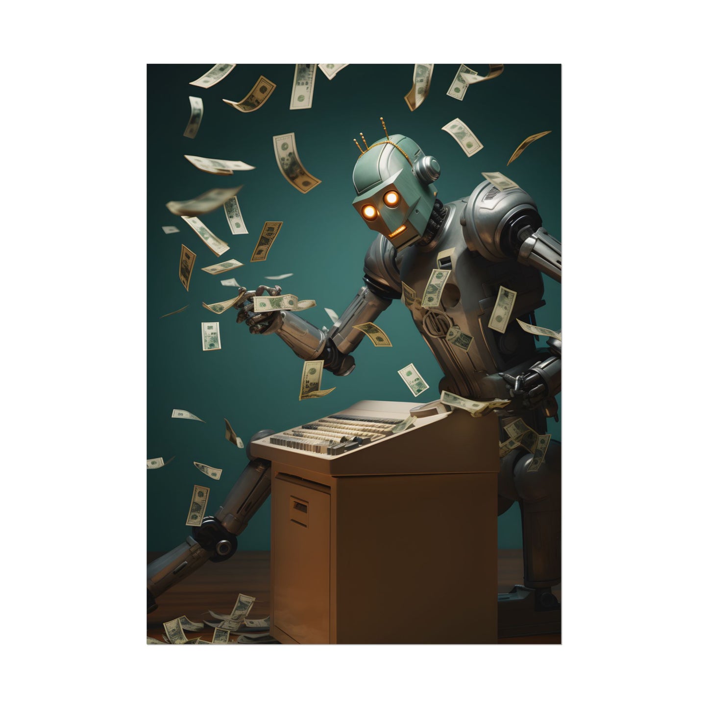 Robotic Art Heist: Modern Masterpieces Meet Metal Minds - Poster