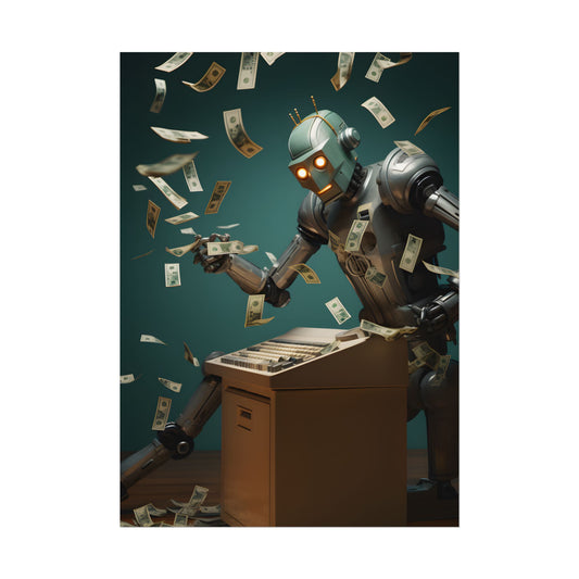 Robotic Art Heist: Modern Masterpieces Meet Metal Minds - Poster