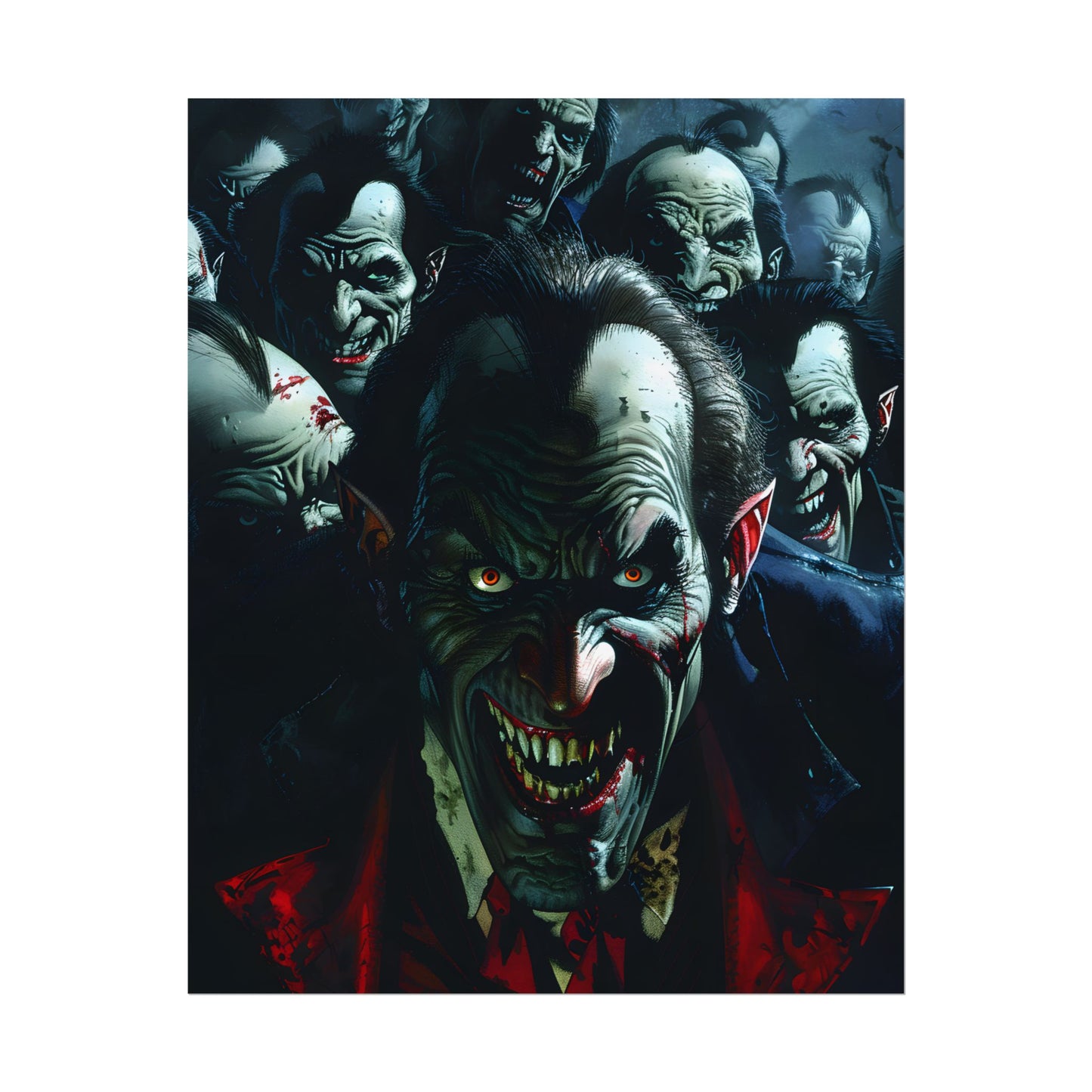 Mischievous Vampires: Gothic Group Artwork - Poster