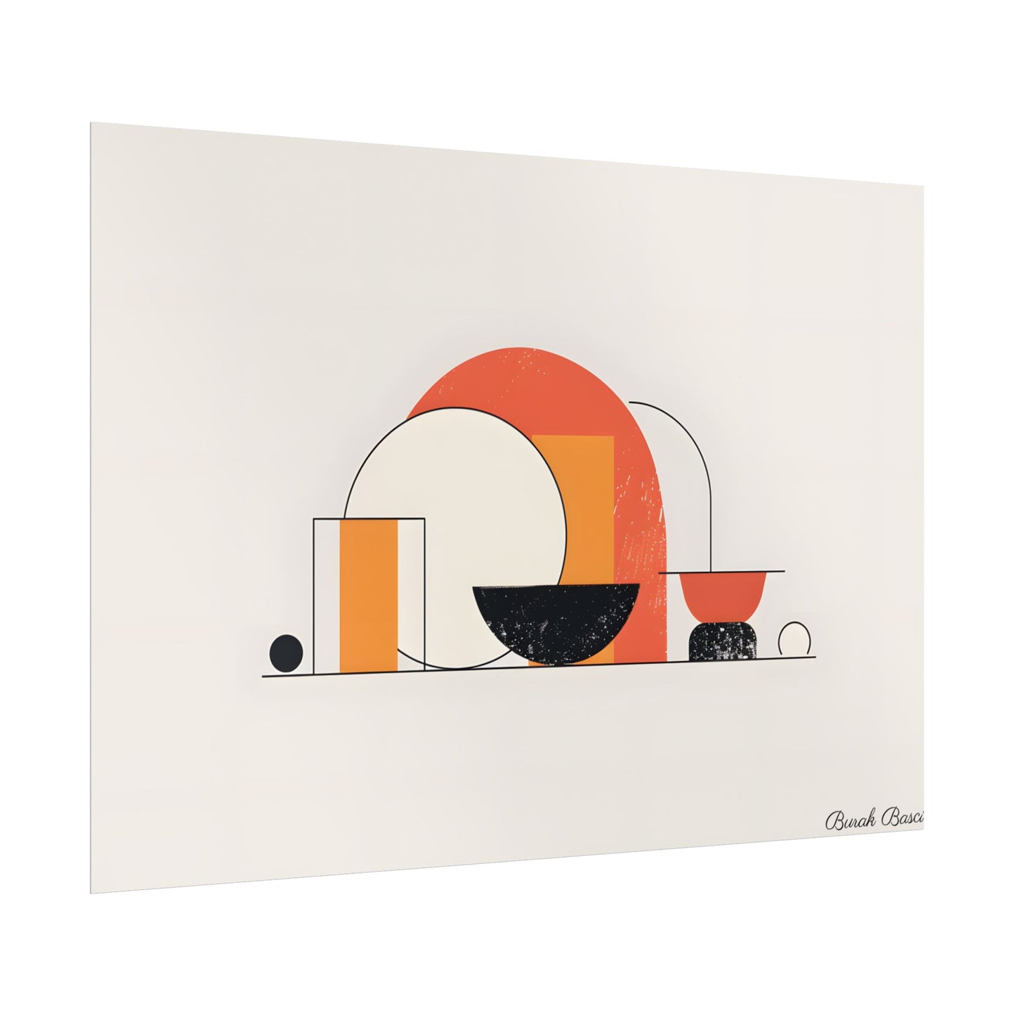 Minimalist Digital Product Design: Bold Block Artwork - Poster