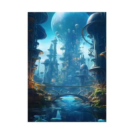 Close-Up Shot: Underwater City of the Future - Poster