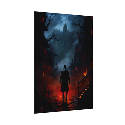 Urban Fantasy Noir: Nighttime Detective Artwork - Poster