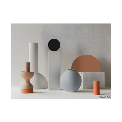 Minimalist Simple Geometric Jewelry: Close-Up View - Poster