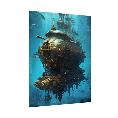 Steampunk Oceanic Adventure: Embarking on a Thrilling Voyage - Poster