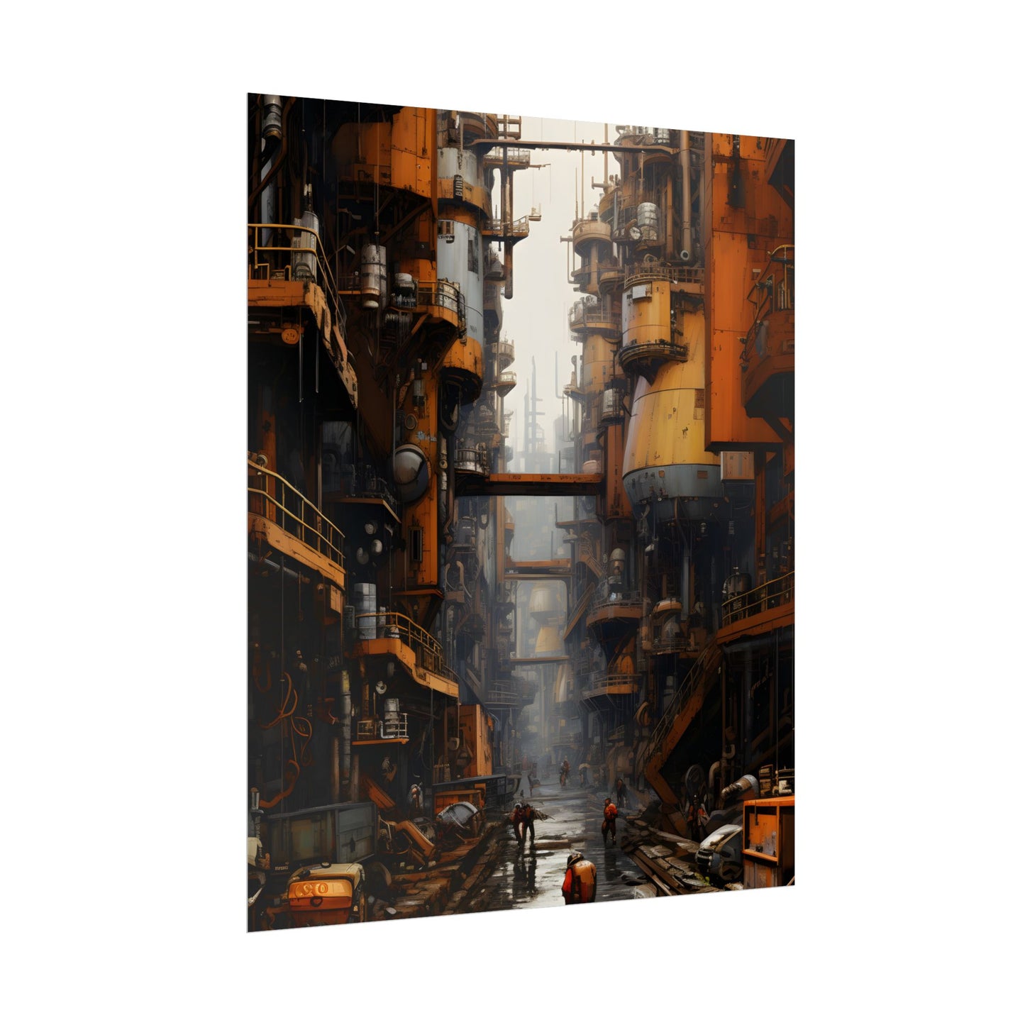 Steampunk Apocalypse: Post-Apocalyptic Cityscape - Poster
