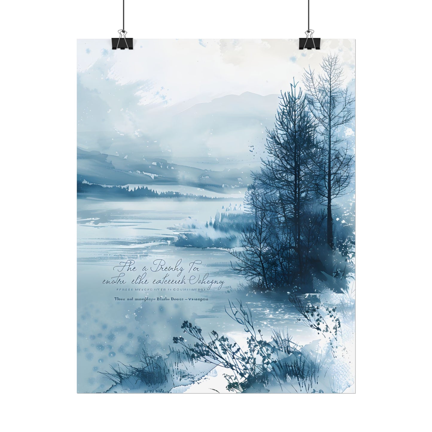 Peaceful Serenity: Winding River and Forest Reflections - Poster