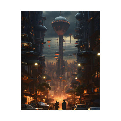 Dystopian Utopia: Perfect Urban Landscape Artwork - Poster