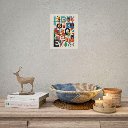 Colorful Infographic: Statistics Explained with Letter L - Poster