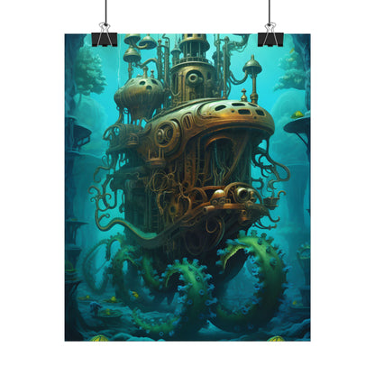 Steampunk Underwater Adventure: Dive into Discovery - Poster