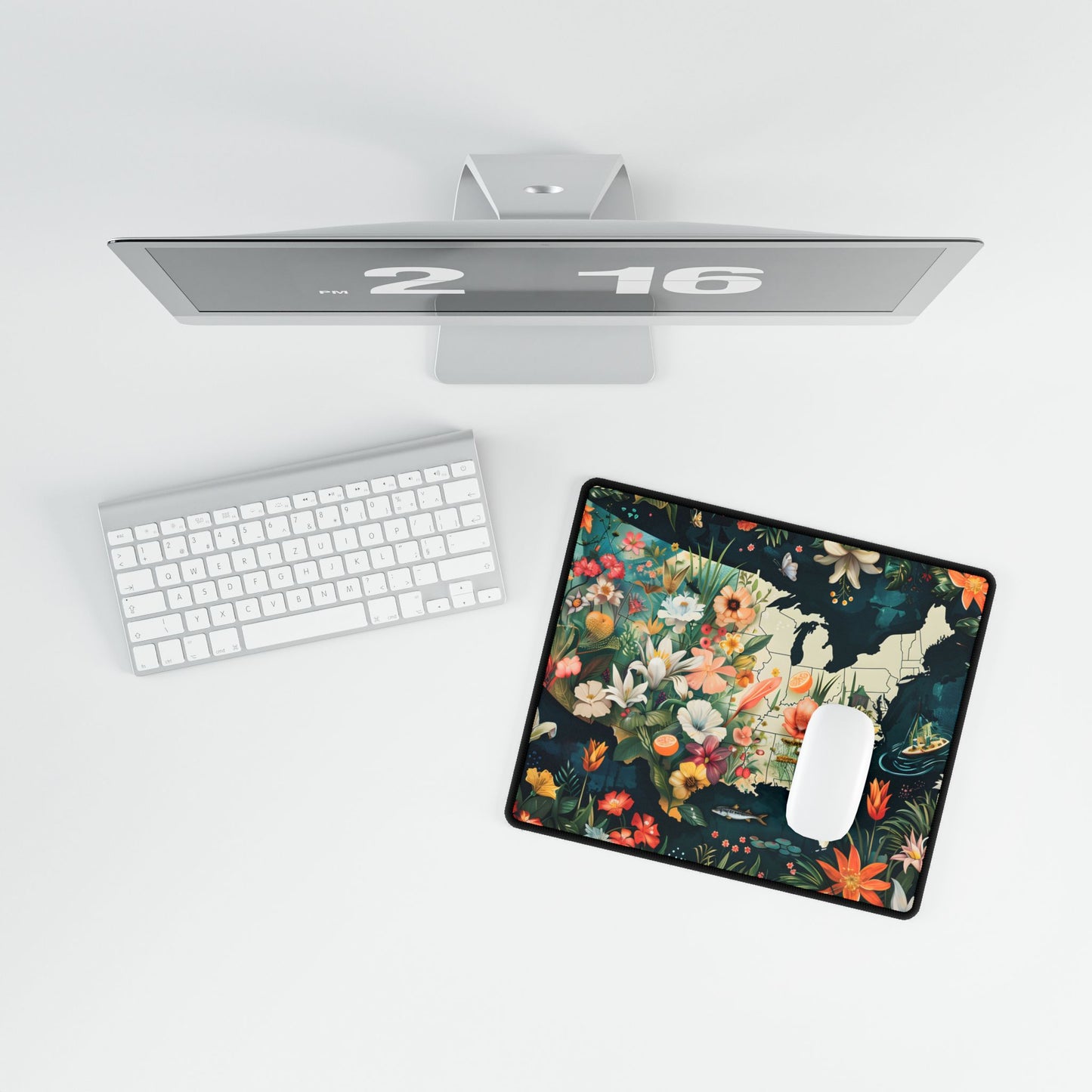Beautiful Florida State Map: Vibrant Geographic Artwork - Desk Mat