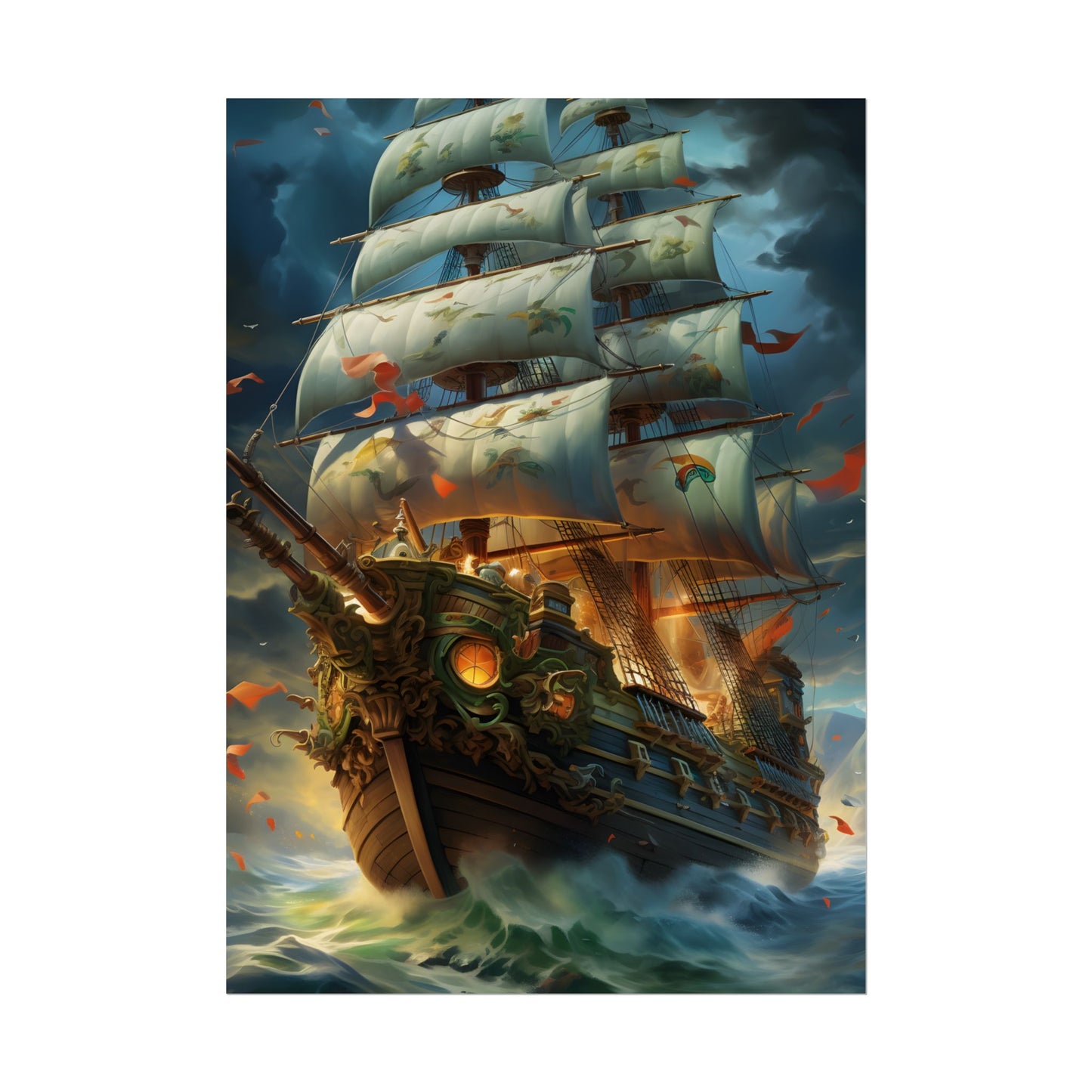 Time-Traveling Sailors: Pirate Crew Adventure Artwork - Poster