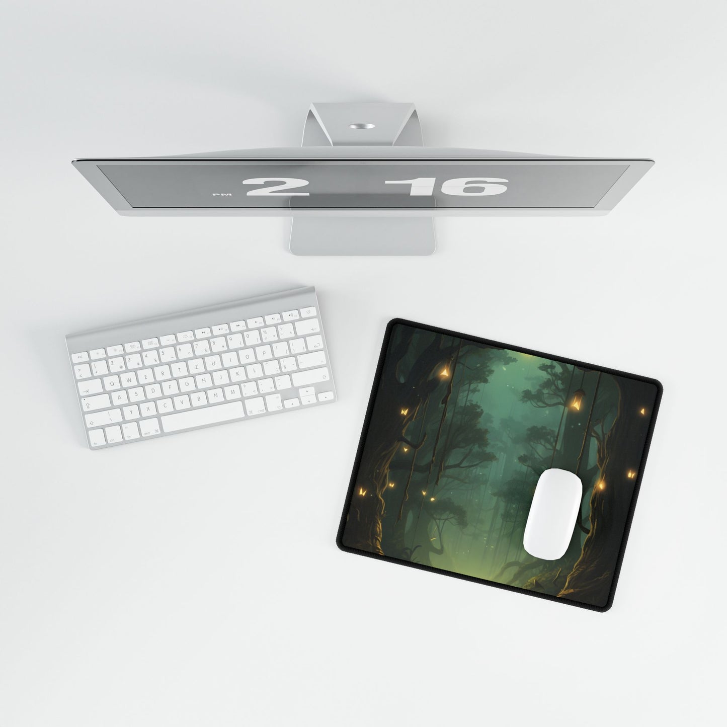 Person in Motion: Outdoor Artwork in Daylight - Desk Mat