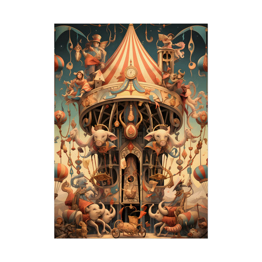 Whimsical Clockwork Circus: A 6 in Wonder - Poster