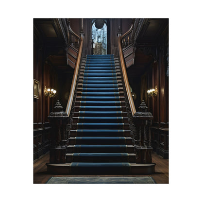 Haunted Gothic Mansion: Spooky Victorian Atmosphere Artwork - Poster