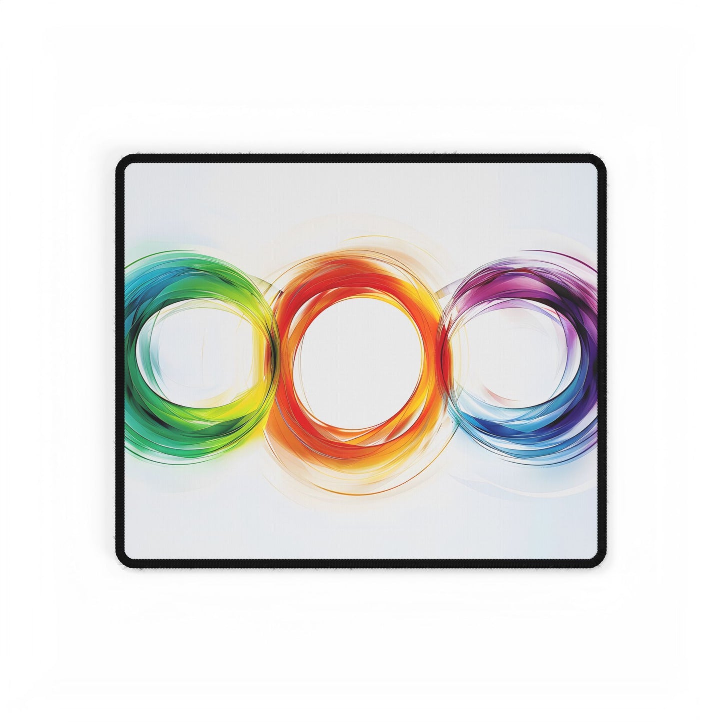 Colorful Swirls: Graphic Art Design - Desk Mat