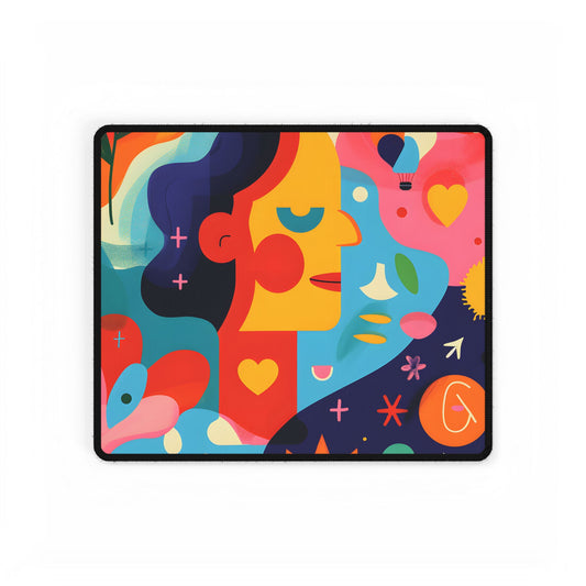 Vibrant Growth Mindset Quote: Colorful Inspiration Art - Desk Mat