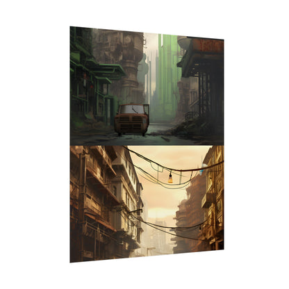 Steampunk Post-Apocalypse: Ruins of a Thriving City - Poster