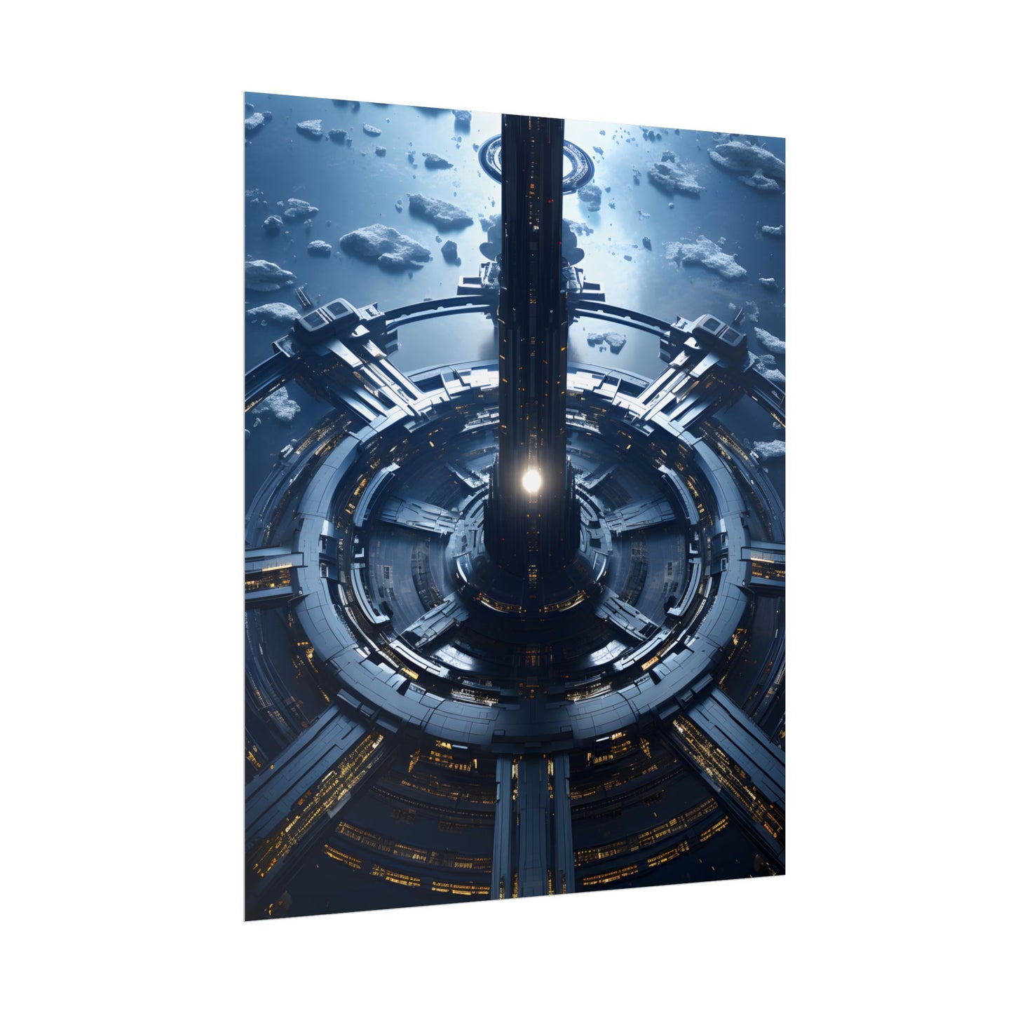 Cosmic Space Station: A Glimpse of Home in the Stars - Poster
