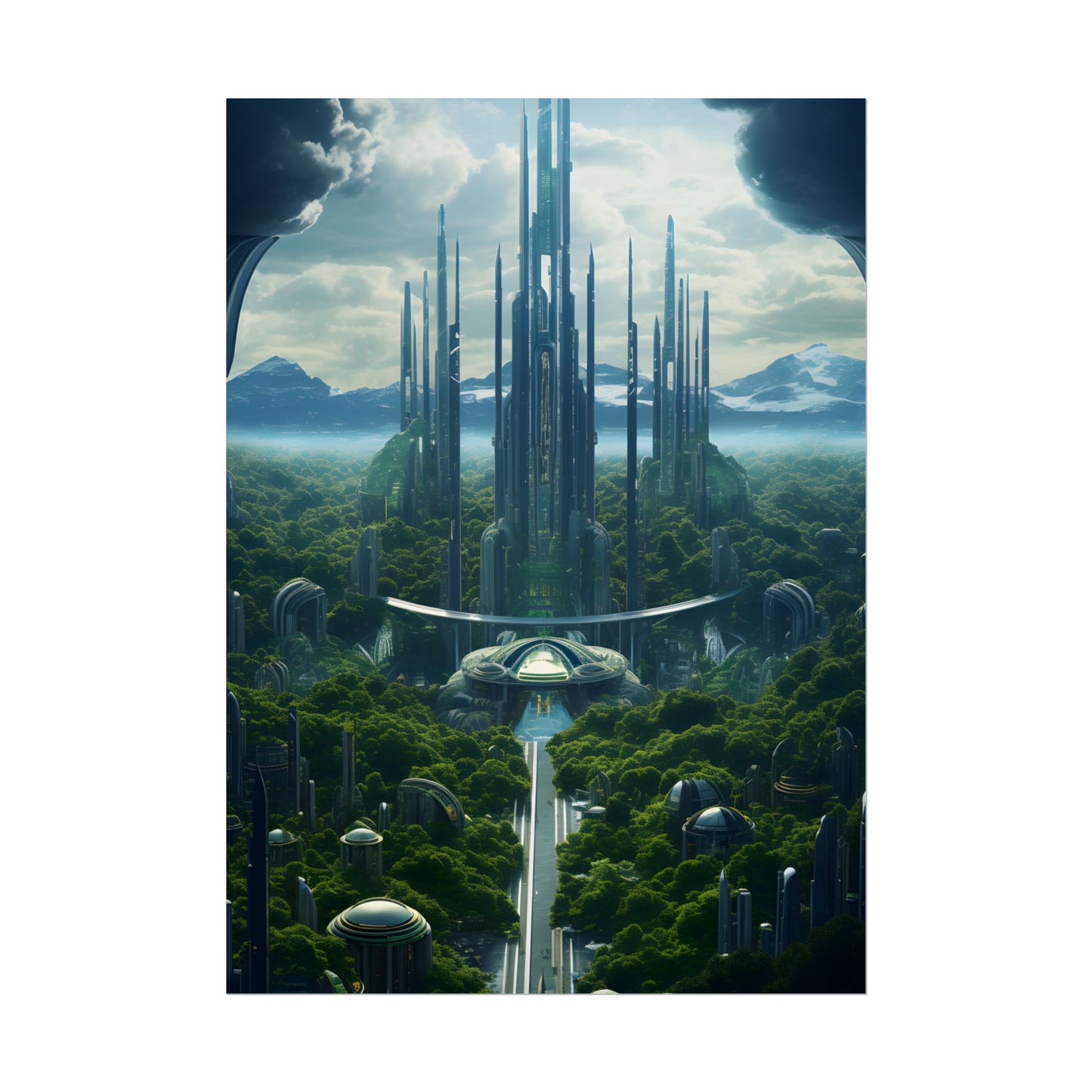Dystopian Utopia: Perfect Yet Oppressive Society - Artwork - Poster