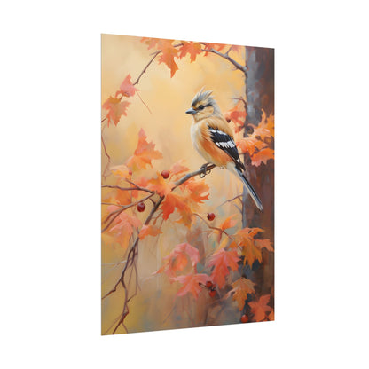 Vibrant Autumn Oak: Realistic Oil Painting - Poster