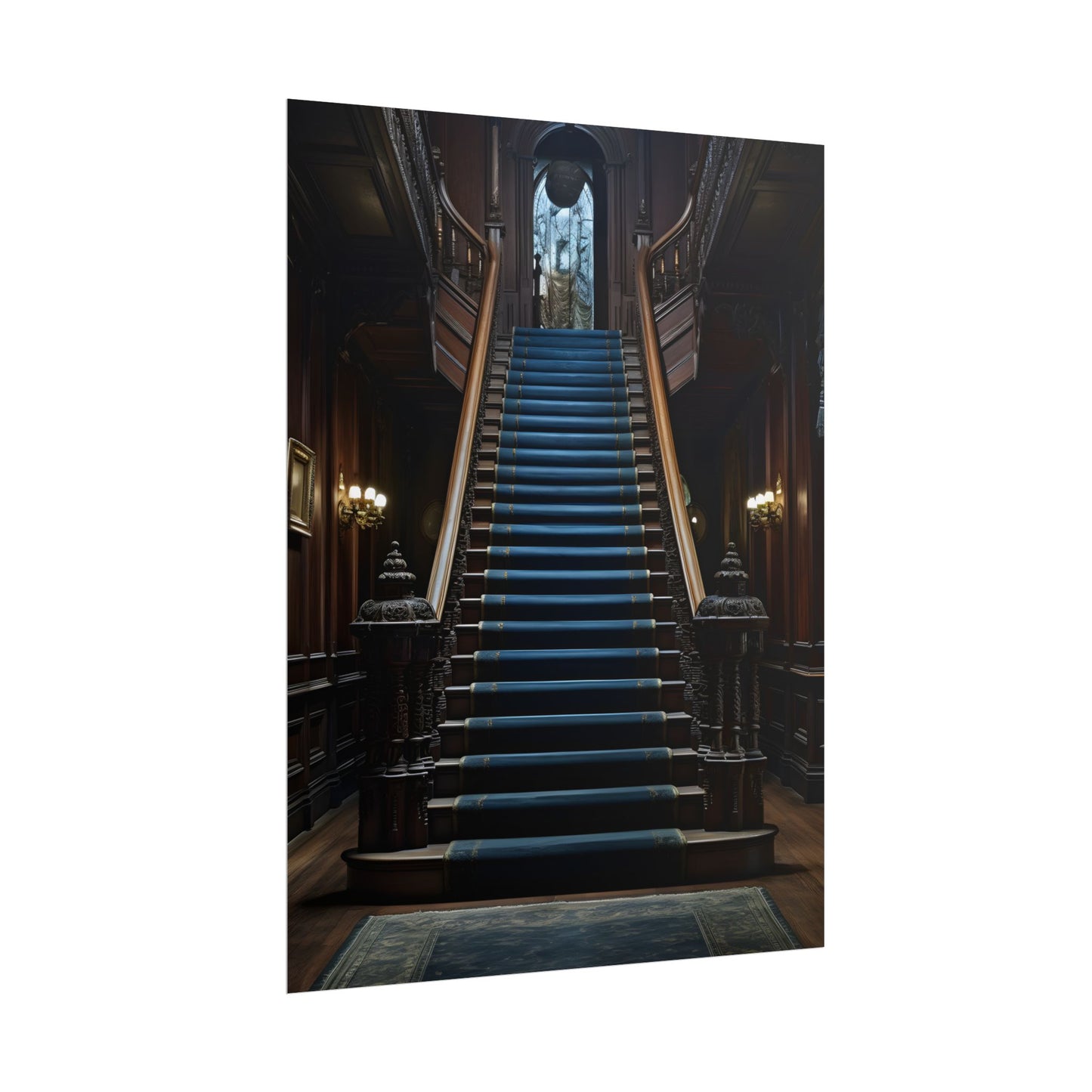 Haunted Gothic Mansion: Spooky Victorian Atmosphere Artwork - Poster