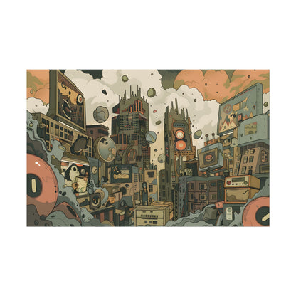 Comic Book Style Iconic Mask: Bold Lines and Dramatic Details - Poster