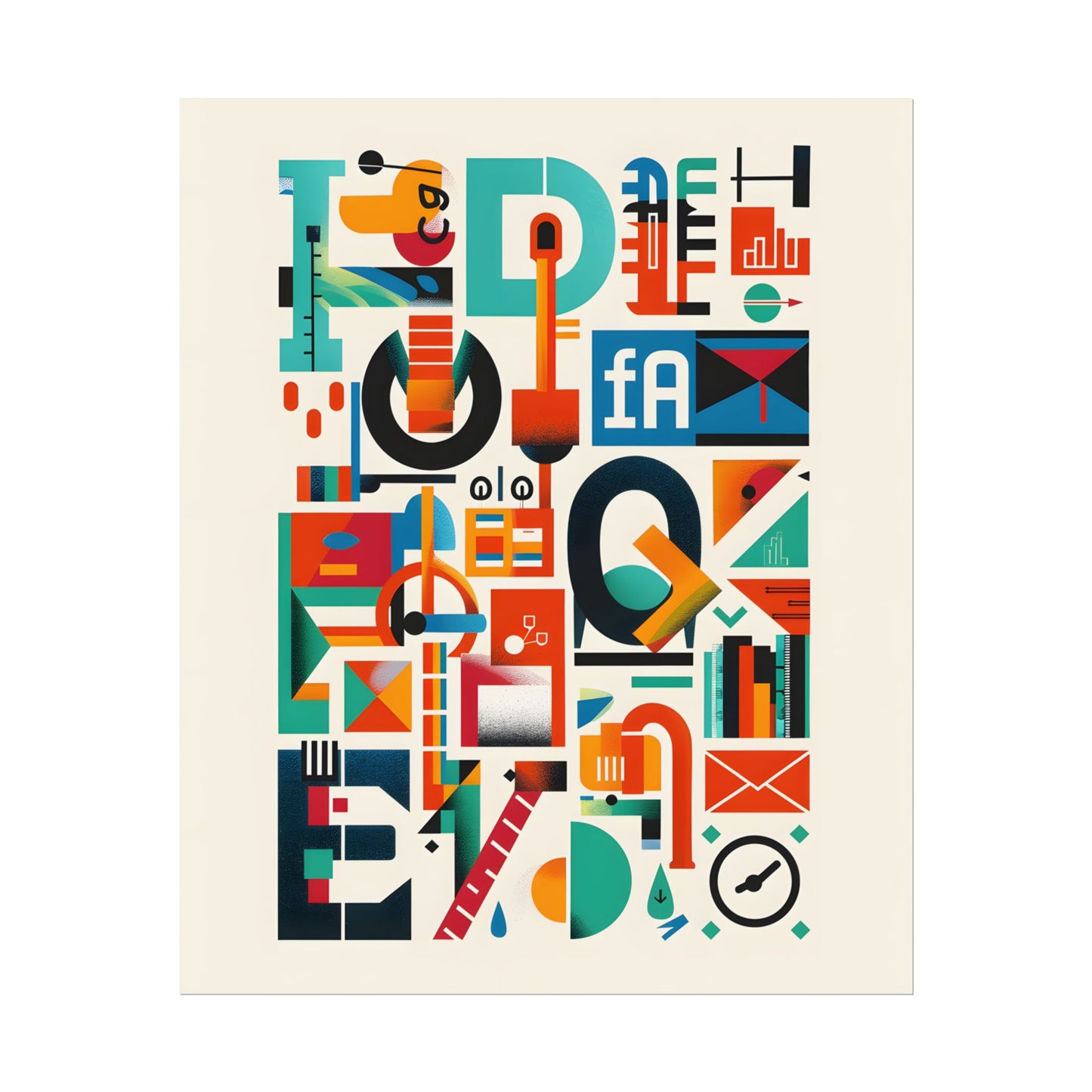 Colorful Infographic: Statistics Explained with Letter L - Poster