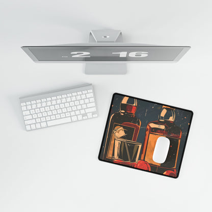 Classic Vintage Cocktail: Old-Fashioned Glass Artwork - Desk Mat