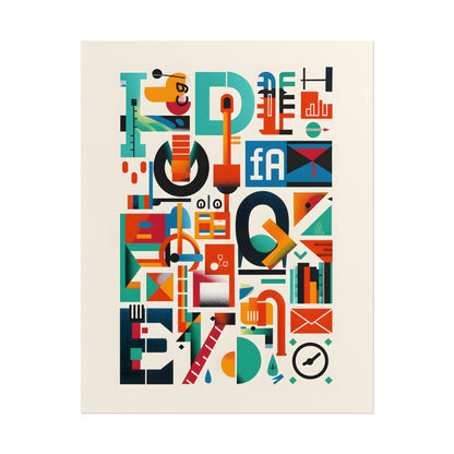 Colorful Infographic: Statistics Explained with Letter L - Poster