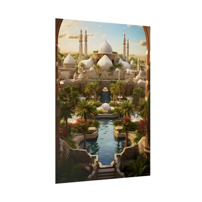 Desert Oasis Dreams: Arabian Nights-Inspired Artwork - Poster