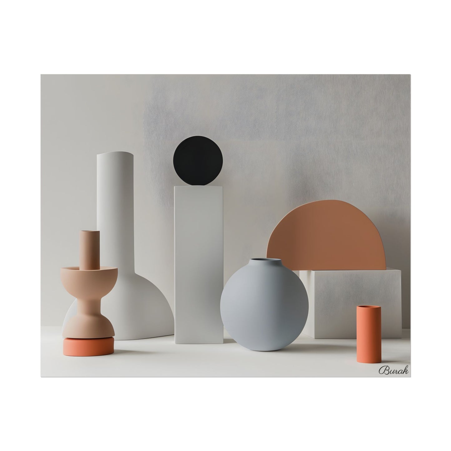 Minimalist Simple Geometric Jewelry: Close-Up View - Poster